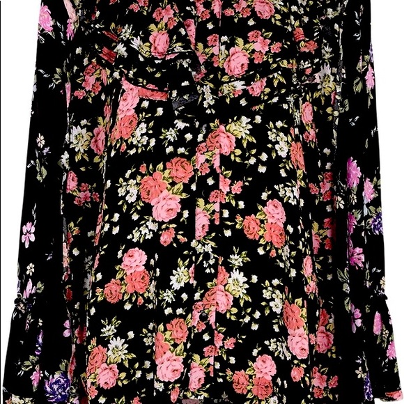 Free People Top Floral - Picture 1 of 7